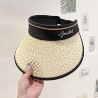 Women's Simple Style Letter Curved Eaves Sun Hat main image 5