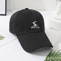 Women's Simple Style Rabbit Letter Curved Eaves Baseball Cap main image 6