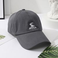 Women's Simple Style Rabbit Letter Curved Eaves Baseball Cap main image 8