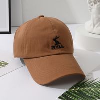 Women's Simple Style Rabbit Letter Curved Eaves Baseball Cap main image 3