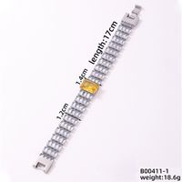 Copper K Gold Plated Rhodium Plated Casual Simple Style Quadrilateral Zircon Bracelets sku image 1