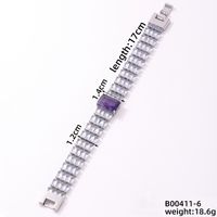 Copper K Gold Plated Rhodium Plated Casual Simple Style Quadrilateral Zircon Bracelets sku image 6