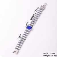 Copper K Gold Plated Rhodium Plated Casual Simple Style Quadrilateral Zircon Bracelets sku image 20