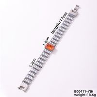 Copper K Gold Plated Rhodium Plated Casual Simple Style Quadrilateral Zircon Bracelets sku image 24