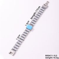 Copper K Gold Plated Rhodium Plated Casual Simple Style Quadrilateral Zircon Bracelets sku image 25