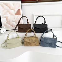 Women's Pu Leather Solid Color Basic Square Magnetic Buckle Handbag main image 1
