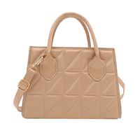 Women's Pu Leather Solid Color Elegant Square Zipper Handbag sku image 1