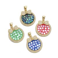 1 Piece Simple Style Bow Knot Copper Enamel Pendant Jewelry Accessories main image 4