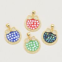 1 Piece Simple Style Bow Knot Copper Enamel Pendant Jewelry Accessories main image 3