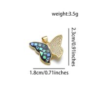 1 Piece Simple Style Butterfly Copper Enamel Pendant Jewelry Accessories sku image 2