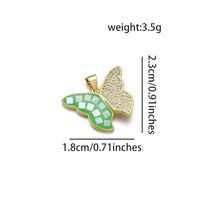 1 Piece Simple Style Butterfly Copper Enamel Pendant Jewelry Accessories sku image 3