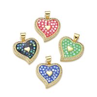 1 Piece Simple Style Heart Shape Copper Enamel Pendant Jewelry Accessories main image 4