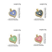 1 Piece Simple Style Heart Shape Copper Enamel Pendant Jewelry Accessories main image 2