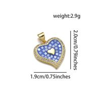 1 Piece Simple Style Heart Shape Copper Enamel Pendant Jewelry Accessories sku image 1