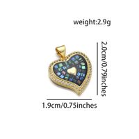 1 Piece Simple Style Heart Shape Copper Enamel Pendant Jewelry Accessories sku image 2