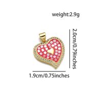 1 Piece Simple Style Heart Shape Copper Enamel Pendant Jewelry Accessories sku image 4