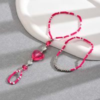 Ethnischer Stil Strand Geometrisch Herzform Kunststoff Perlen Frau Fußkettchen main image 5