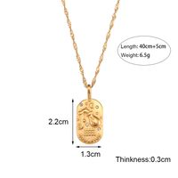Stainless Steel Vintage Style Plating Constellation Pendant Necklace main image 2