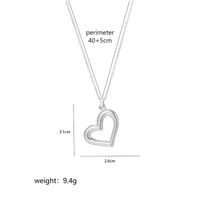 Stainless Steel 18K Gold Plated Simple Style Commute Polishing Plating Heart Shape Pendant Necklace sku image 1