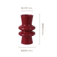 Simple Style Solid Color Ceramics Vase Artificial Decorations sku image 5