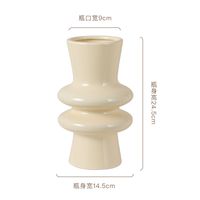 Simple Style Solid Color Ceramics Vase Artificial Decorations sku image 12