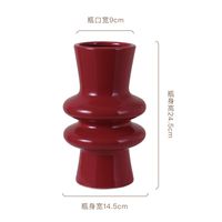 Simple Style Solid Color Ceramics Vase Artificial Decorations sku image 11