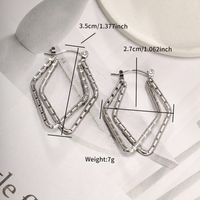 1 Pair Exaggerated XUPING Geometric Irregular Metal 304 Stainless Steel Drop Earrings main image 4