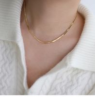 Stainless Steel Simple Style Solid Color Necklace main image 1