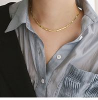 Rostfreier Stahl Einfacher Stil Einfarbig Halskette sku image 1