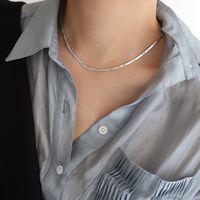Rostfreier Stahl Einfacher Stil Einfarbig Halskette main image 5