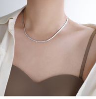 Stainless Steel Simple Style Solid Color Necklace main image 6
