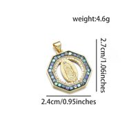 1 Piece Simple Style Virgin Mary Copper Enamel Pendant Jewelry Accessories sku image 2