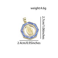 1 Piece Simple Style Virgin Mary Copper Enamel Pendant Jewelry Accessories sku image 1