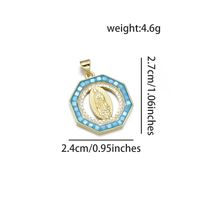 1 Piece Simple Style Virgin Mary Copper Enamel Pendant Jewelry Accessories sku image 3