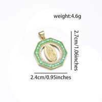 1 Piece Simple Style Virgin Mary Copper Enamel Pendant Jewelry Accessories sku image 4