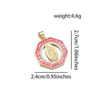 1 Piece Simple Style Virgin Mary Copper Enamel Pendant Jewelry Accessories sku image 5