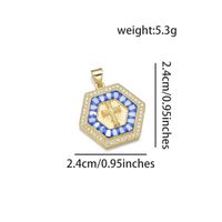 1 Piece Simple Style Cross Copper Enamel Pendant Jewelry Accessories sku image 1