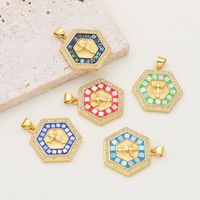 1 Piece Simple Style Cross Copper Enamel Pendant Jewelry Accessories main image 1