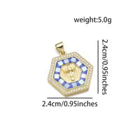 1 Piece Simple Style Cross Copper Enamel Pendant Jewelry Accessories sku image 1