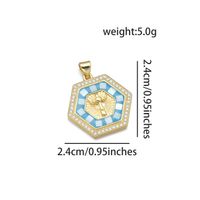 1 Piece Simple Style Cross Copper Enamel Pendant Jewelry Accessories sku image 3