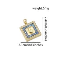 1 Piece Simple Style The Virgin Prayer Copper Enamel Pendant Jewelry Accessories main image 3
