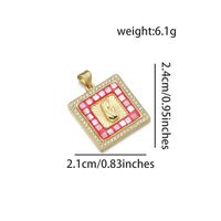 1 Piece Simple Style The Virgin Prayer Copper Enamel Pendant Jewelry Accessories sku image 5