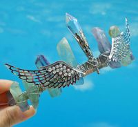Women's Elegant Wings Alloy Gem Handmade Natural Stone Gem Crystal Crown sku image 12