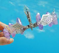 Women's Elegant Wings Alloy Gem Handmade Natural Stone Gem Crystal Crown sku image 14