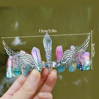 Women's Elegant Wings Alloy Gem Handmade Natural Stone Gem Crystal Crown main image 2
