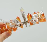 Women's Elegant Wings Alloy Gem Handmade Natural Stone Gem Crystal Crown sku image 19