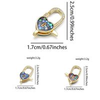 1 Piece Simple Style Infinity Heart Shape Lock Copper Enamel Plating Inlay Lobster Clasp Jewelry Accessories main image 2
