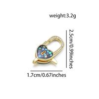 1 Piece Simple Style Infinity Heart Shape Lock Copper Enamel Plating Inlay Lobster Clasp Jewelry Accessories sku image 4