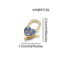 1 Piece Simple Style Infinity Heart Shape Lock Copper Enamel Plating Inlay Lobster Clasp Jewelry Accessories sku image 5