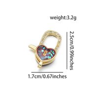 1 Piece Simple Style Infinity Heart Shape Lock Copper Enamel Plating Inlay Lobster Clasp Jewelry Accessories sku image 6